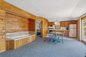 Fridge, microwave, oven, stovetop - Cabin #11 Upstairs Loft 2BR 2BA Timberlane Resort (Park Rapids)