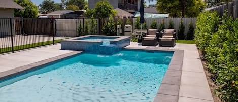 Outdoor pool, a heated pool