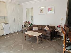 Condo, 1 Bedroom, Terrace, Garden View | Living area - Guest Apartment Within a Villa in Lagonissi (Kalyvia Thorikou)