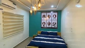 1 bedroom, iron/ironing board, bed sheets