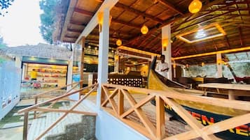 Outdoor banquet area
