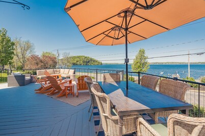 Rustic Lakeside Mansion w/ Outdoor Kitchen & Minutes To Track