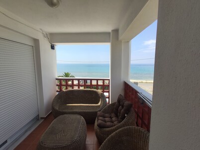 Luxury villa on the beach first line ,with yard BBQ and everything you need