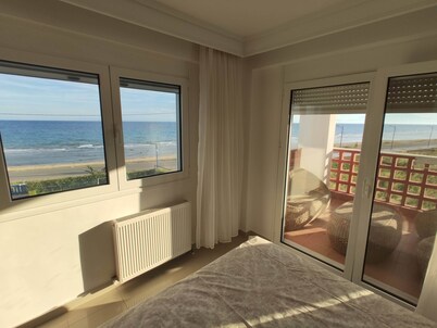 Luxury villa on the beach first line ,with yard BBQ and everything  you need