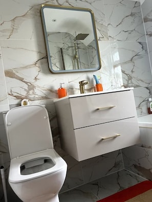 Secador de pelo y papel higiénico