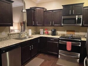 Microwave, oven, stovetop, dishwasher