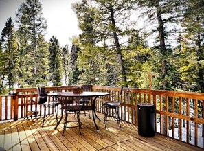 Outdoor dining - Paws in the Pines, quaint romantic cabin, world class fishing, dog friendly (Florissant)