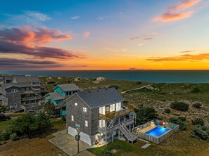 Exterior - OBX Pool Beachfront Hot Tub 5Bed Volleyball Arcade (Waves)