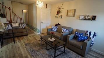 Smart-tv och eldstad