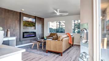 Télévision, cheminée