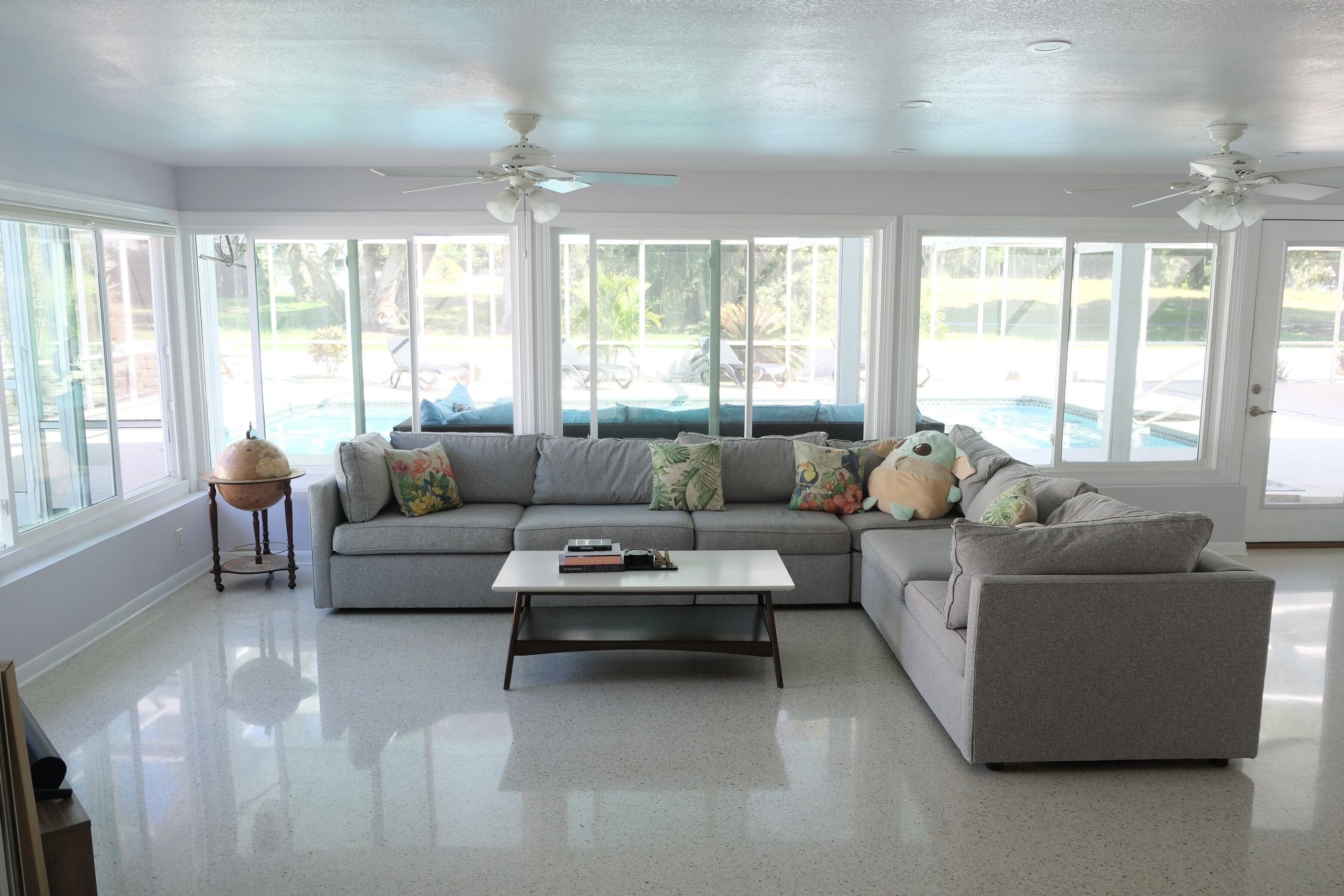 Smart TV, books, stereo, computer monitors