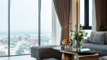 Panorama View Duplex Suite 2 Bedrooms | Living area | 40-inch flat-screen TV with satellite channels, Netflix