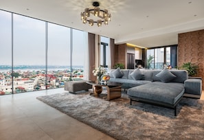 Panorama View Duplex Suite 2 Bedrooms | Living area | 40-inch flat-screen TV with satellite channels, Netflix