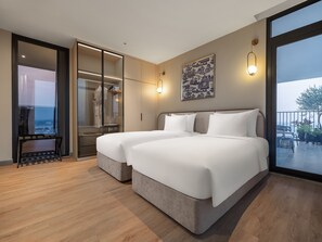 Rom – panorama, 2 soverom, byutsikt | Sengetøy i egyptisk bomull og sengetøy av topp kvalitet