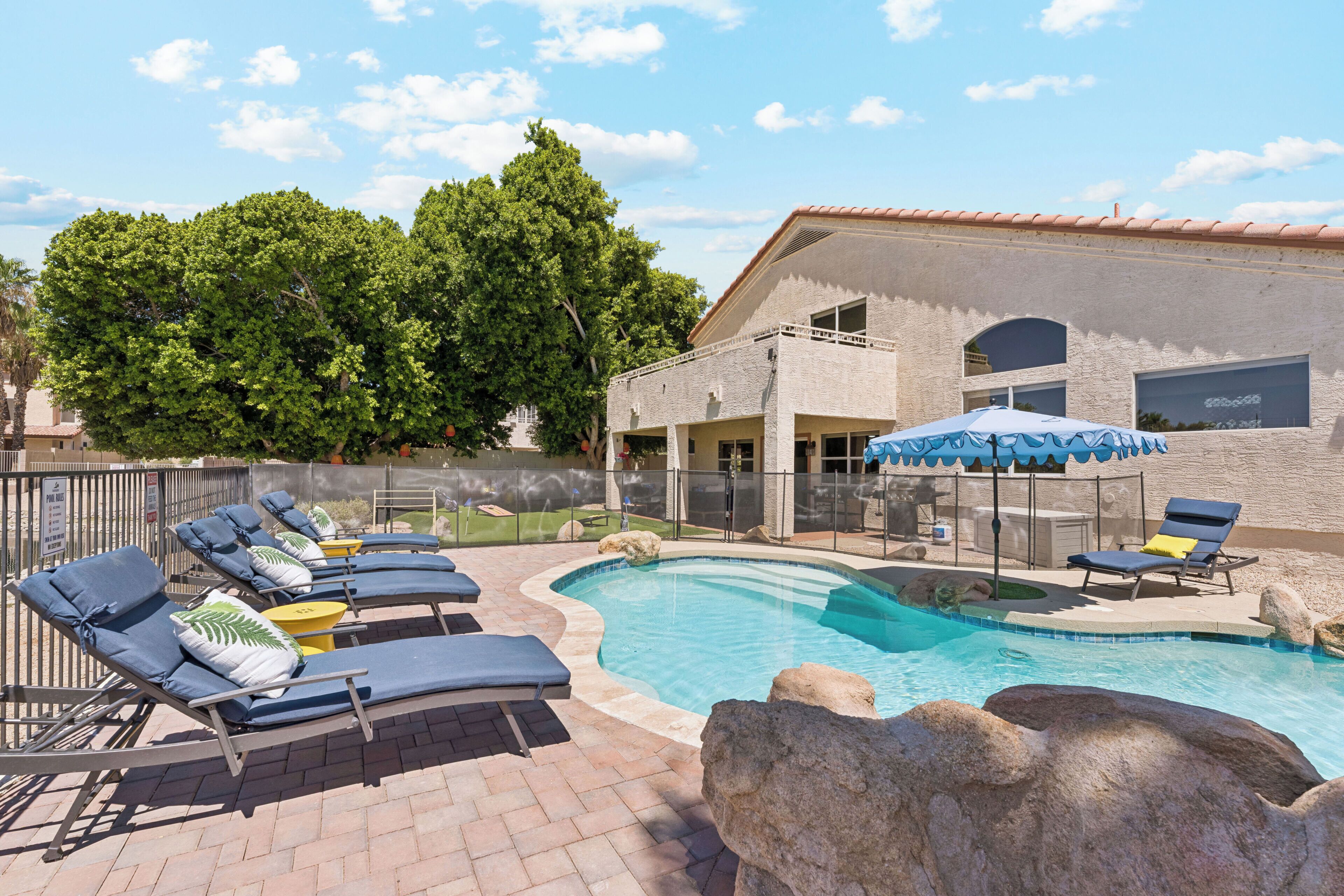 A heated pool