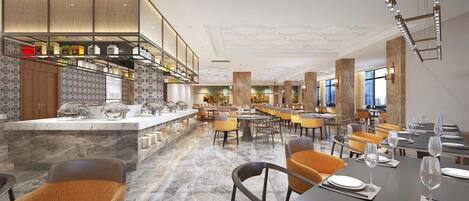 2 restaurantes, se sirve desayuno