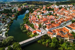 Aerial view - Apartments Jantar Studio 1, Novo mesto, Slovenia (Novo mesto)