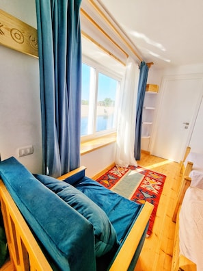 Deluxe Suite, Connecting Rooms | Egyptian cotton sheets, premium bedding, in-room safe, bed sheets - Dahabiya Nile Sailing (Luxor)