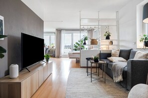 Una televisión, un reproductor de DVD