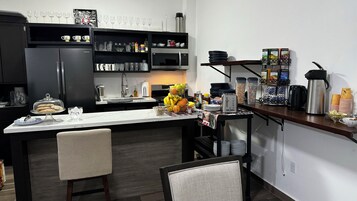 Free continental breakfast on weekends