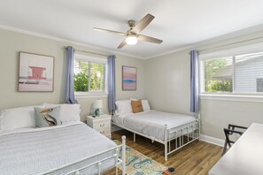 3 bedrooms, iron/ironing board, travel cot, WiFi