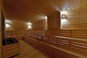 Sauna, body treatments, body scrubs, facials, manicures and pedicures