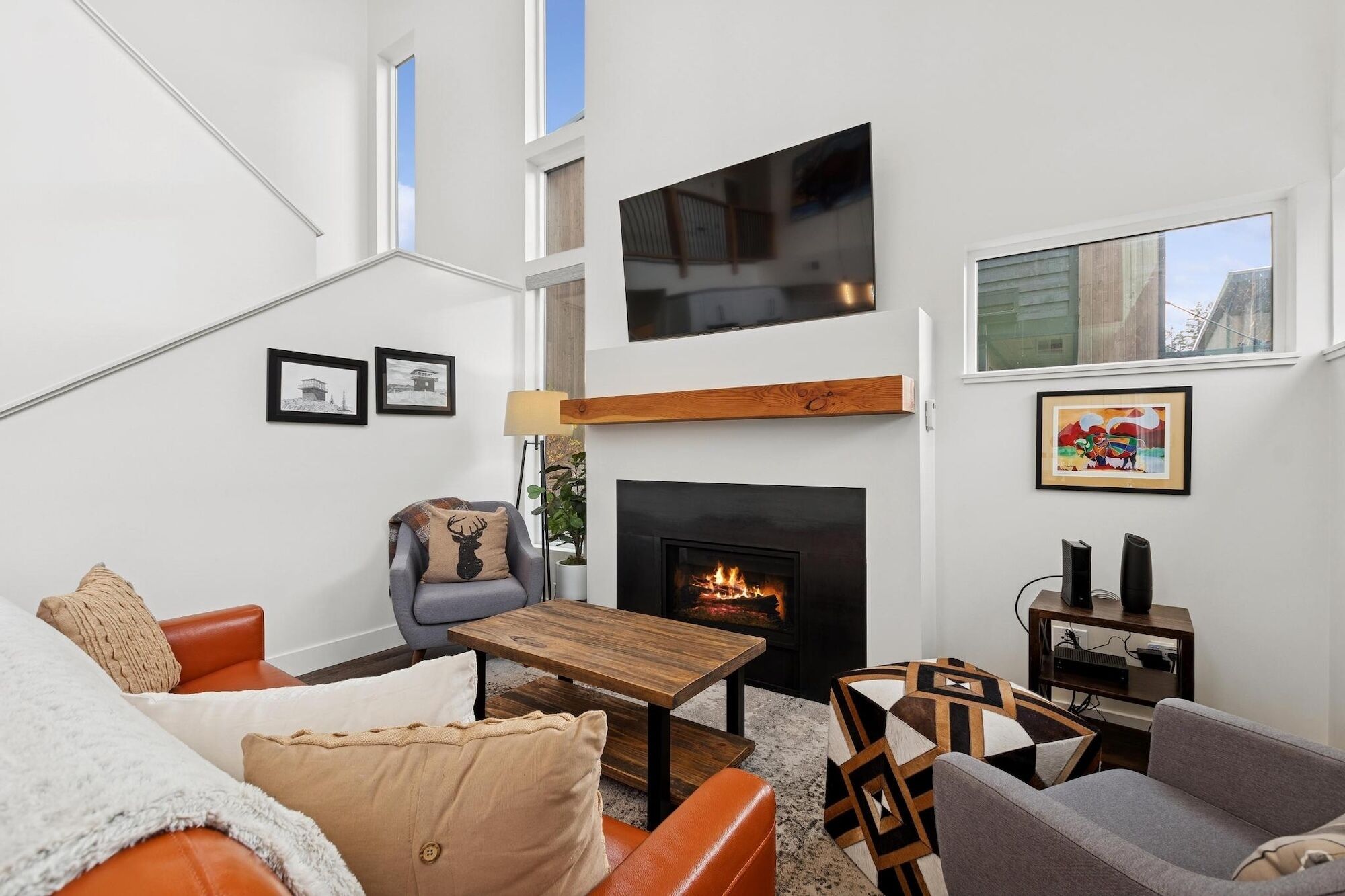 TV connectée, cheminée