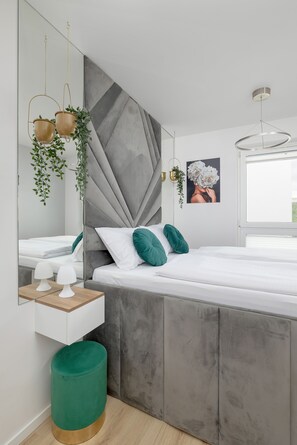 Apartment, 1 Schlafzimmer, Balkon | 1 Schlafzimmer, individuell dekoriert, individuell eingerichtet