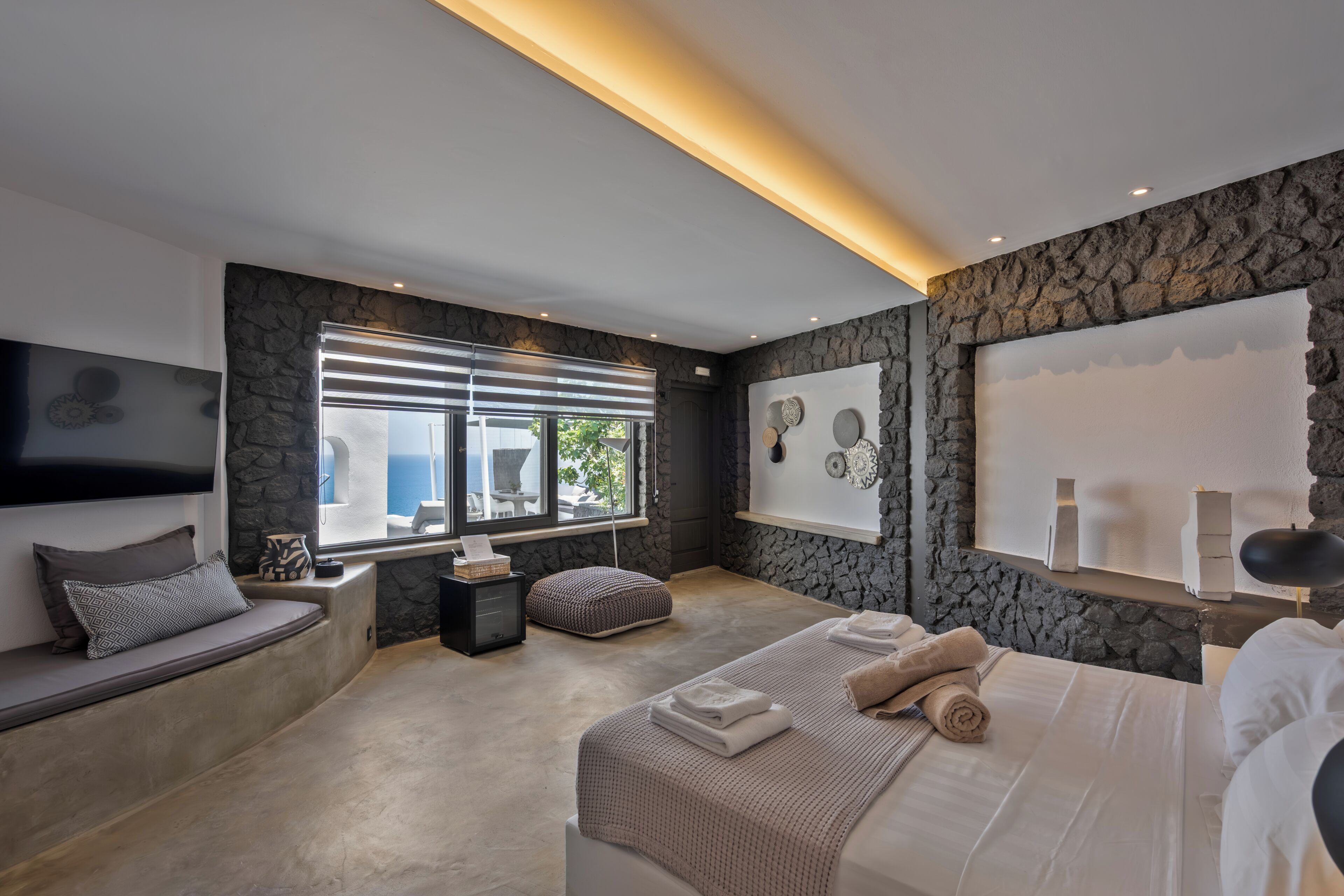 Villa Premium, piscina privada, vistas al mar | Ropa de cama de alta calidad, colchones viscoelásticos, minibar