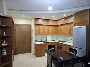 Apartment | Private kitchen | Fridge, microwave, oven, dishwasher - Holiday 2-bed Apartment Seaview (Vlorë)