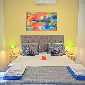 Classic Studio Suite, Pool View | Hypo-allergenic bedding, in-room safe, individually decorated - Okeanis Apartments & Suites Adults Only (Kefalonia)