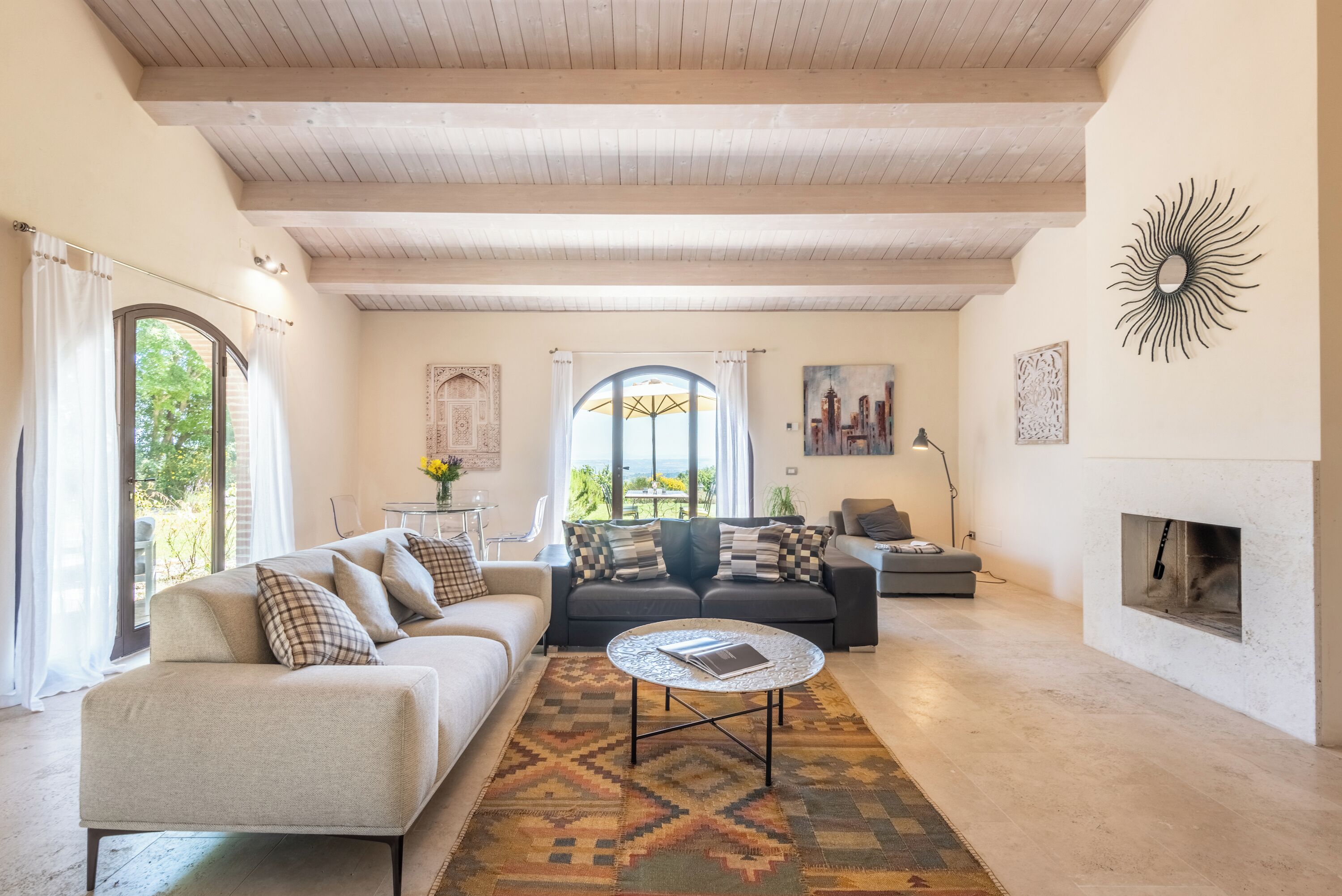 Executive Villa | Living area | 32-inch LCD TV with satellite channels, heated floors