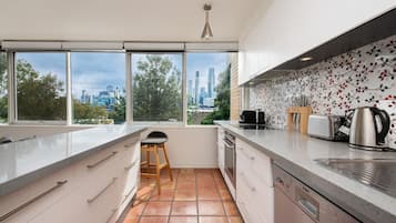 Fridge, oven, stovetop, dishwasher