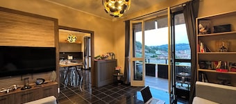 Barolo area. Cozy Design app With panoramic view. Amazing interior and furniture