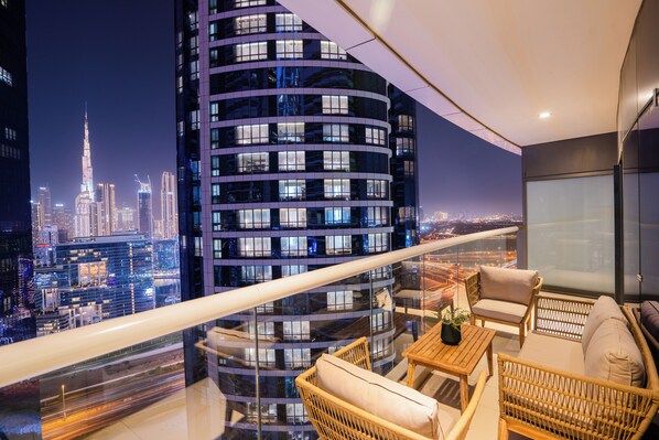 Exclusive Apartment, Balcony, City View | Balcony - Aya - Two Bedroom Retreat at Damac Towers Paramount (Dubai)