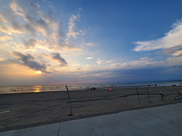On the beach