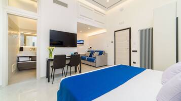 Executive-Suite, Nichtraucher, Stadtblick | Italienische Bettbezüge von Frette, hochwertige Bettwaren