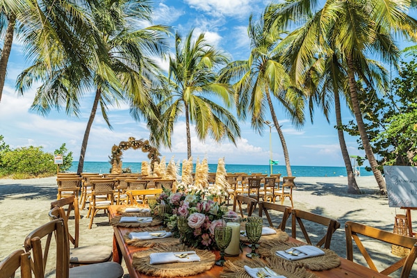 Outdoor wedding area