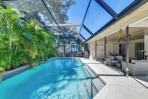 A heated pool