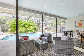 Een verwarmd zwembad