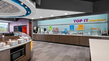 Free daily self-serve breakfast