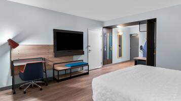 Blackout curtains, soundproofing, iron/ironing board