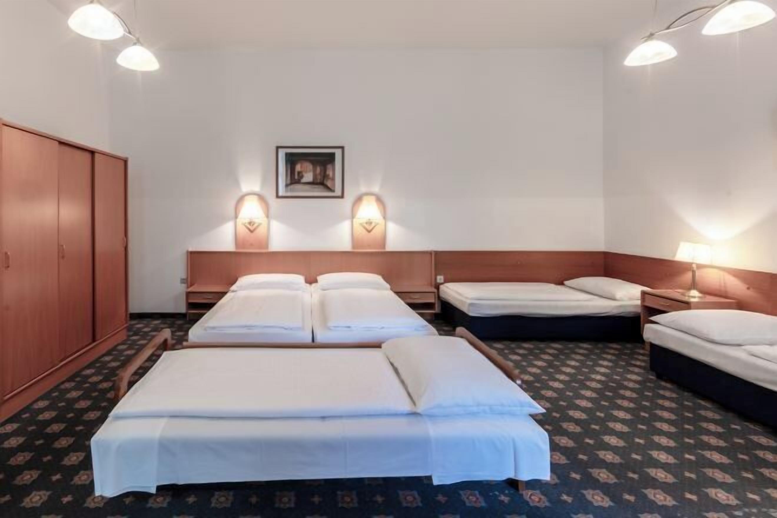 Hypo-allergenic bedding, in-room safe, desk, blackout curtains