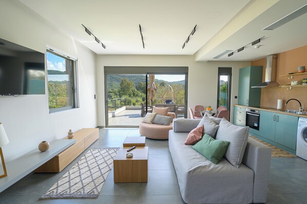 TV connectée, cheminée