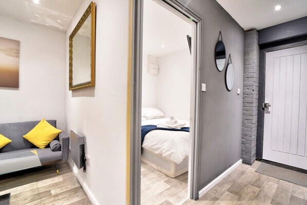 Cabana básico | 1 quarto, ferros/tábuas de passar roupa, roupa de cama