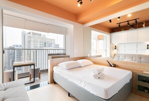 Studio Consolação 1606 | Hypo-allergenic bedding, iron/ironing board, free WiFi - Nex One Consolção (São Paulo)