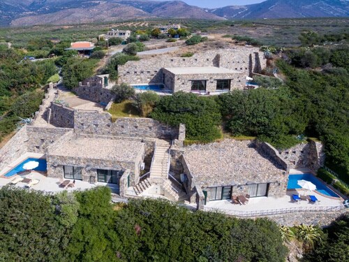 Villa mit Meer- und Sonnenuntergangsblick in der Nähe von Elafonissi und Pool