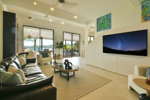 80-cm flat-screen TV with satellite channels, pay films, printers