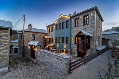 Dandy Villas Nymfaio | Snow Queen | Sauna | Fireplace|Up to 6+2kids