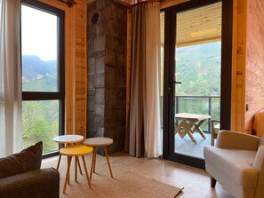 华丽复式房, 山景 | 起居区 | 43-英寸LED 电视（配备卫星频道）